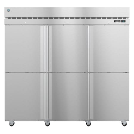 Hoshizaki Refrigerator, Three Section Upright, Half Stainless Doors with Lock R3A-HS